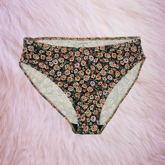 BIKINI FLORAL/MARRON